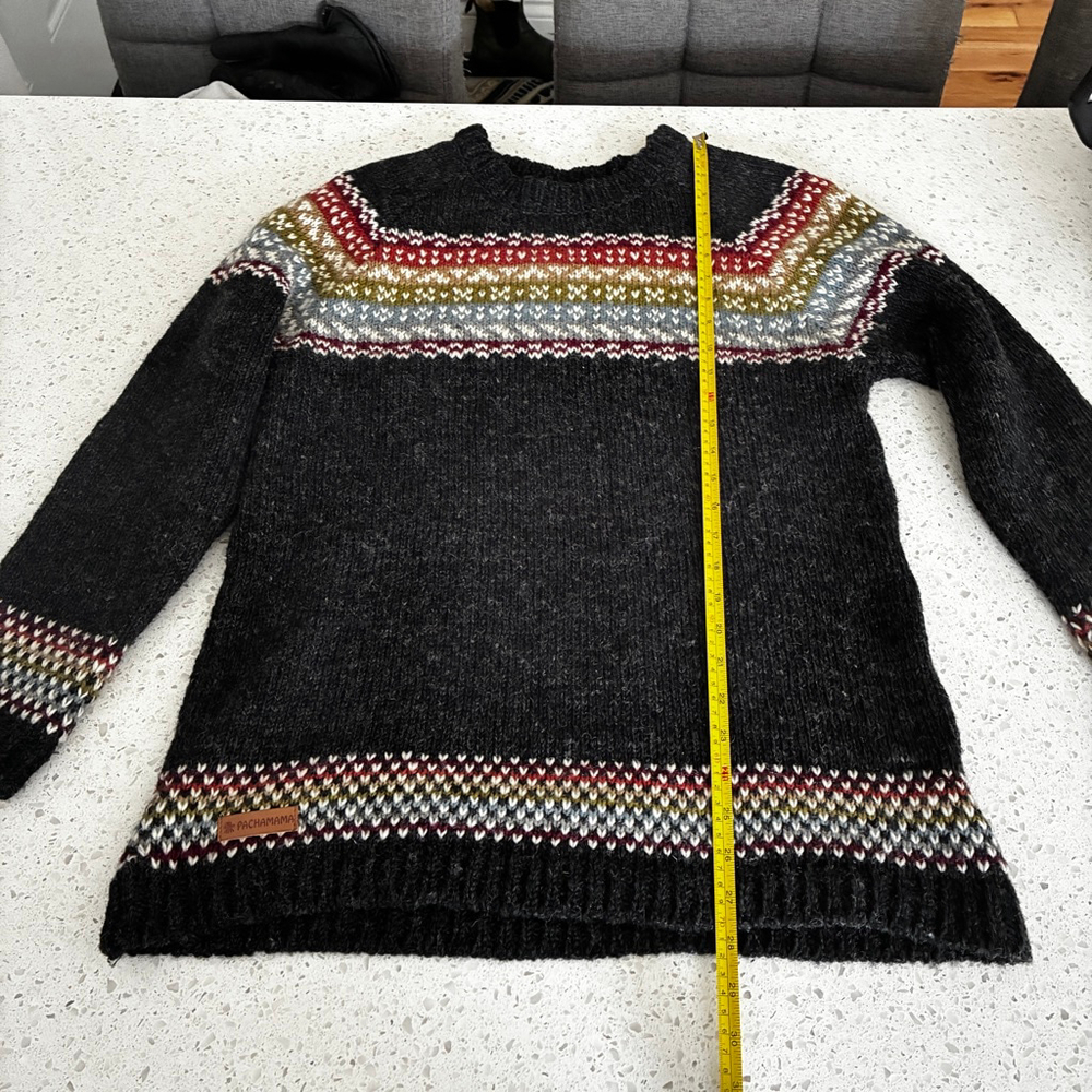 Pachamama 100% Wool Fair Isle Sweater Women’s Sm Scandi Style Nordic Cottagecore - Picture 12 of 15